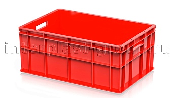 Ящик для молока, мяса, овощей и фруктов сплошной усиленный красный в Новороссийске