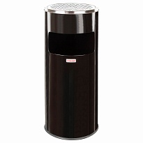 Урна с пепельницей 27 л, нержавеющая сталь, черная, LAIMA PROFESSIONAL в Новороссийске Урна с пепельницей 27 л, нержавеющая сталь, черная, LAIMA PROFESSIONAL в Новороссийске