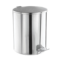 Ведро для мусора с педалью, усиленное, Титан, 15 л, нержавеющая сталь, хром в Новороссийске