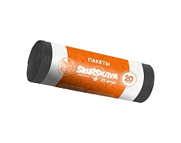 Мешки для мусора 20 л, черные, в рулоне 25 шт., ПНД, 6 мкм, 420х450 мм, SIBIRSKAYA, 101-001 S в Новороссийске