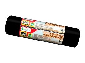 Мешки для мусора 120 л, черные, в рулоне 10 шт., ПНД, 12 мкм, 1100х700 мм, MIRPACK Classik, 1201011 в Новороссийске Мешки для мусора 120 л, черные, в рулоне 10 шт., ПНД, 12 мкм, 1100х700 мм, MIRPACK Classik, 1201011 в Новороссийске