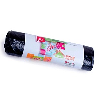 Мешки для мусора 60 л, черные, в рулоне 20 шт., ПНД, 7 мкм, 700х600 мм, Концепция Быта ЭкоДом, 601349 в Новороссийске