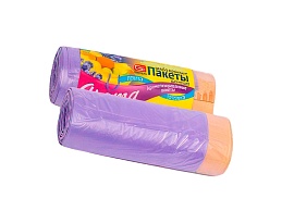 Мешки для мусора 35 л, ароматизированные, Лаванда, сиреневые, в рулоне 10 шт., ПНД, 12 мкм, 560х530 мм, GRIFON Aroma, 101-080 La в Новороссийске