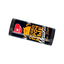 Мешки для мусора 45 л, черные, в рулоне 20 шт., ПНД, 14 мкм, 650х550 мм, Особопрочные, МП7795 в Новороссийске