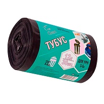 Мешки для мусора 12 л, черные, в рулоне 30 шт., ПНД, 6 мкм, 550х320 мм, Концепция Быта Tubus, 604936 в Новороссийске