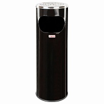 Урна с пепельницей 18 литров, нержавеющая сталь, черная, LAIMA PROFESSIONAL в Новороссийске