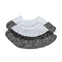 Бахилы бело-черные 1000 шт (500 пар), 48 мкм, двойная подошва, с одной резинкой, Эконом+ в Новороссийске Бахилы бело-черные 1000 шт (500 пар), 48 мкм, двойная подошва, с одной резинкой, Эконом+ в Новороссийске