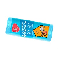 Мешки для мусора 30 л, синие, в рулоне 30 шт., ПНД, 5 мкм, 560х480 мм, Эконом, МЭ3841 (ПМ-30-30) в Новороссийске Мешки для мусора 30 л, синие, в рулоне 30 шт., ПНД, 5 мкм, 560х480 мм, Эконом, МЭ3841 (ПМ-30-30) в Новороссийске